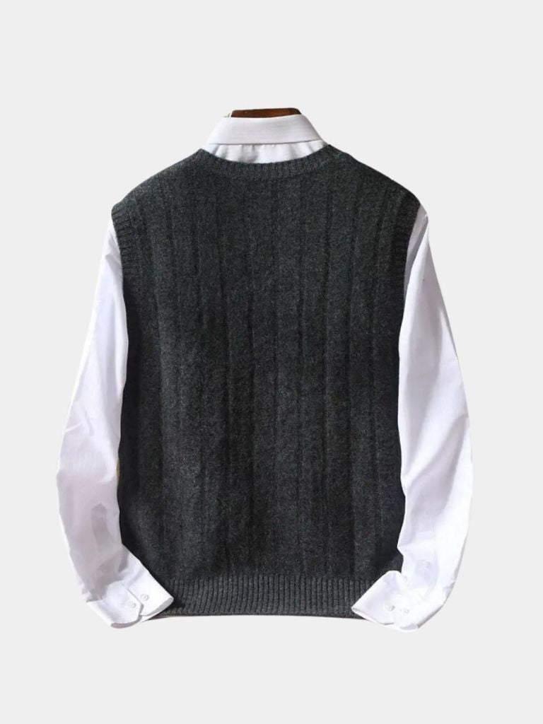 Pull sans manches 100% Laine Mérinos - Cross & Crown