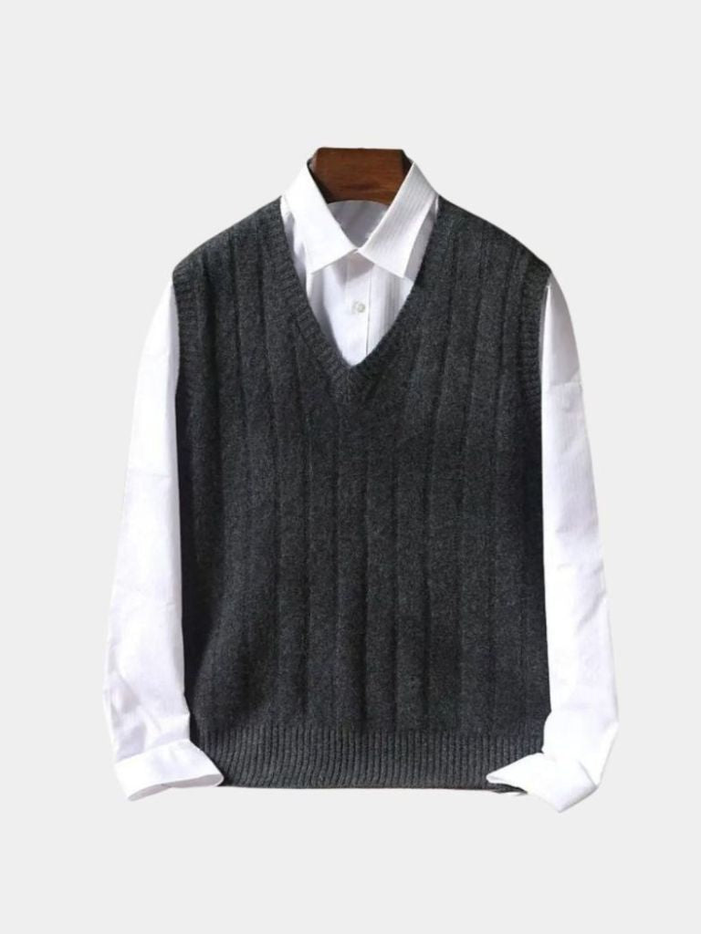 Pull sans manches 100% Laine Mérinos - Cross & Crown