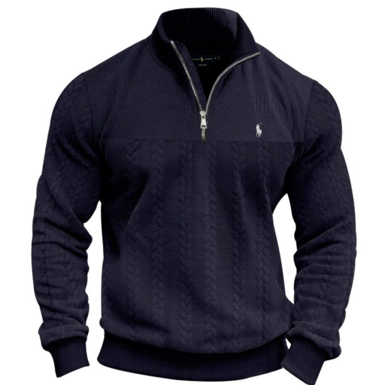 Men's Textured Half-Zip Knit Pullover - Clearance Sale