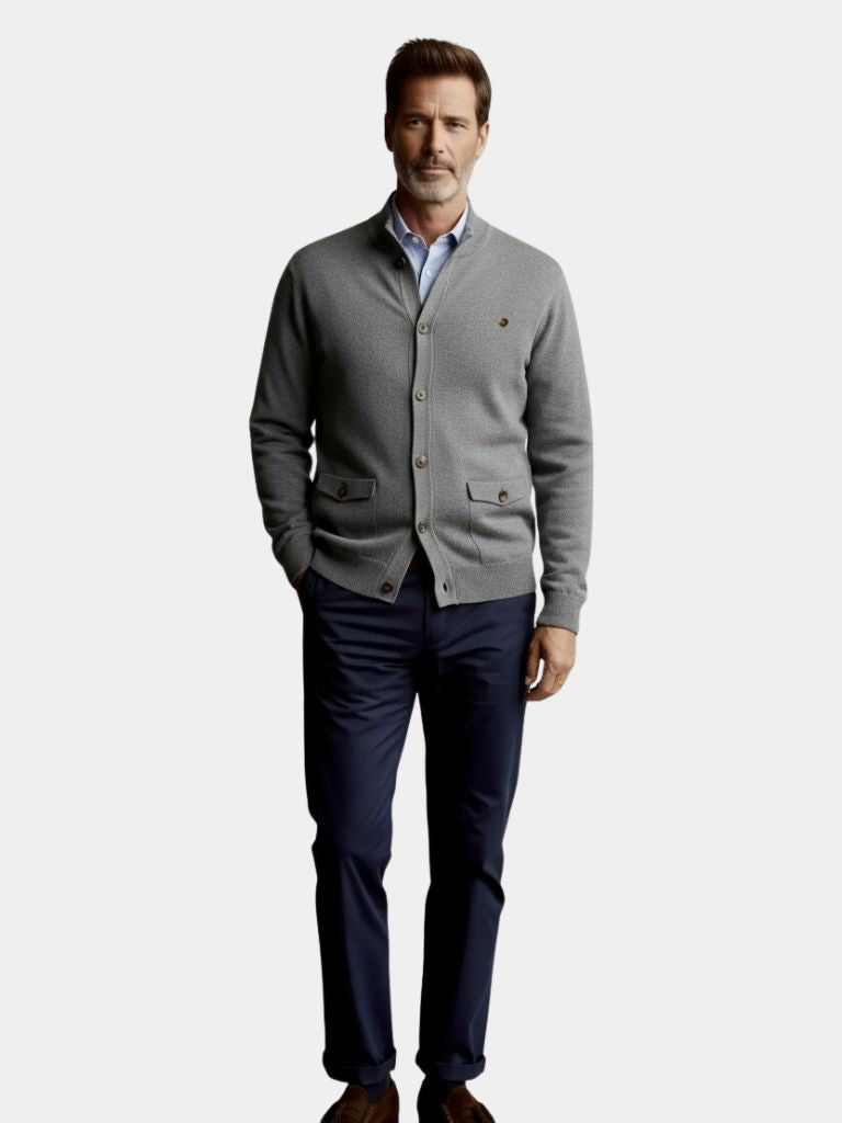 Cardigan coton tricoté Cross & Crown