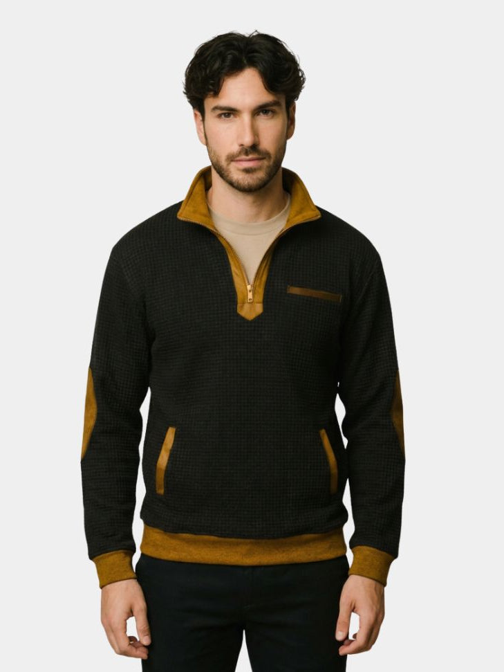 Pull zippé col montant Explorateur Nautique - Cross & Crown