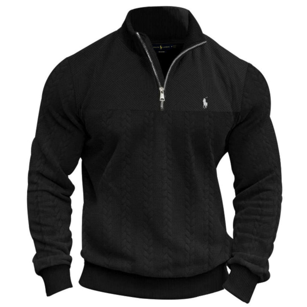 Men's Textured Half-Zip Knit Pullover - Clearance Sale
