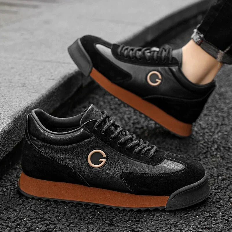 Giovanni Nero Leather Shoes