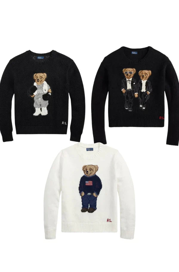 Men's Set 3 Styles RL Polo Bear Sweater Set
