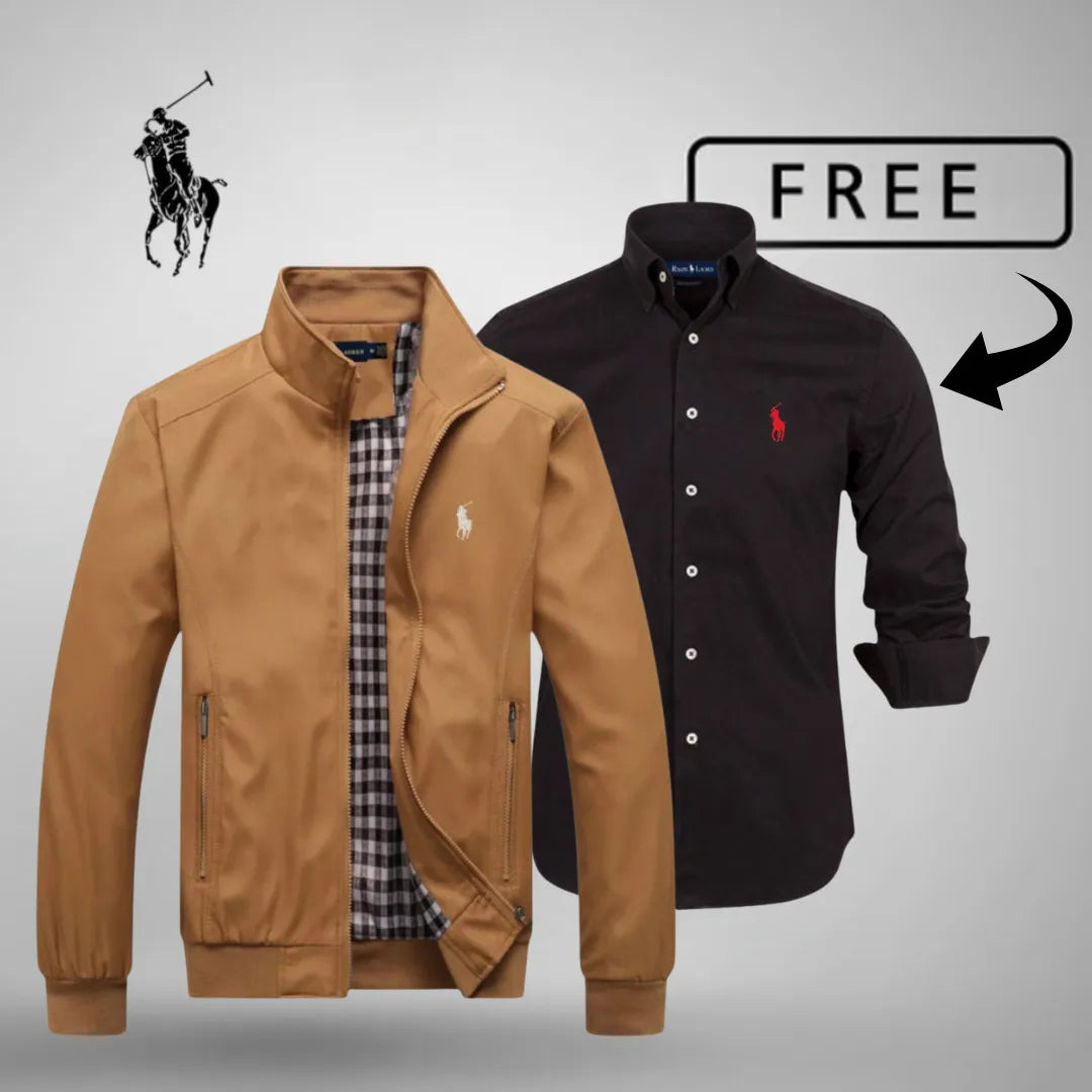 Men's Casual Zip-Up Bomber Premium + FREE Jumper or Shirt (Your Choice)