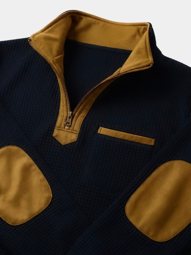 Pull zippé col montant Explorateur Nautique - Cross & Crown