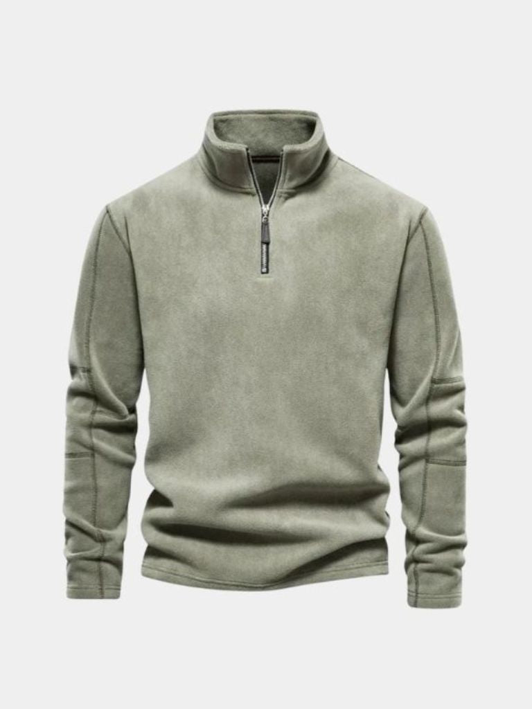 Pull Col Zippé Alpine - Cross & Crown
