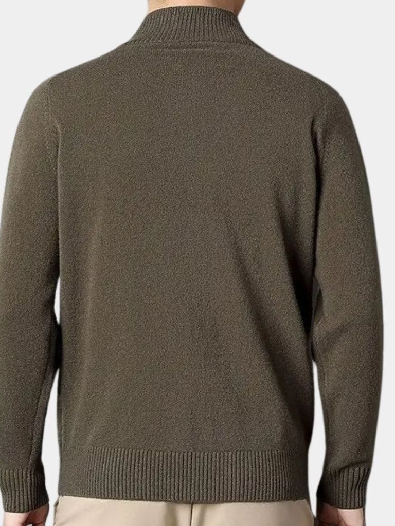 Pull Col Roulé Zippé Cachemire - Cross & Crown