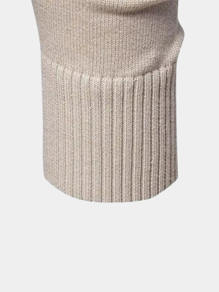 Cardigan Maille Col Zippé Uni