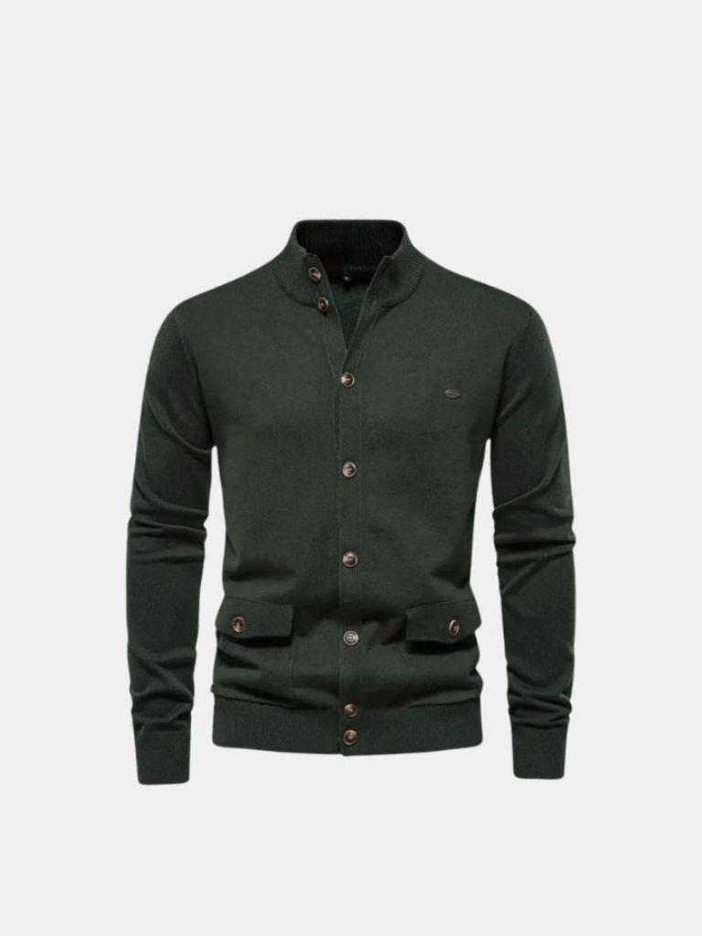 Cardigan coton tricoté Cross & Crown