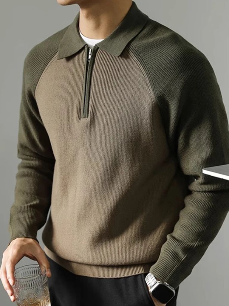 Pull Zippé Raglan - Cross & Crown