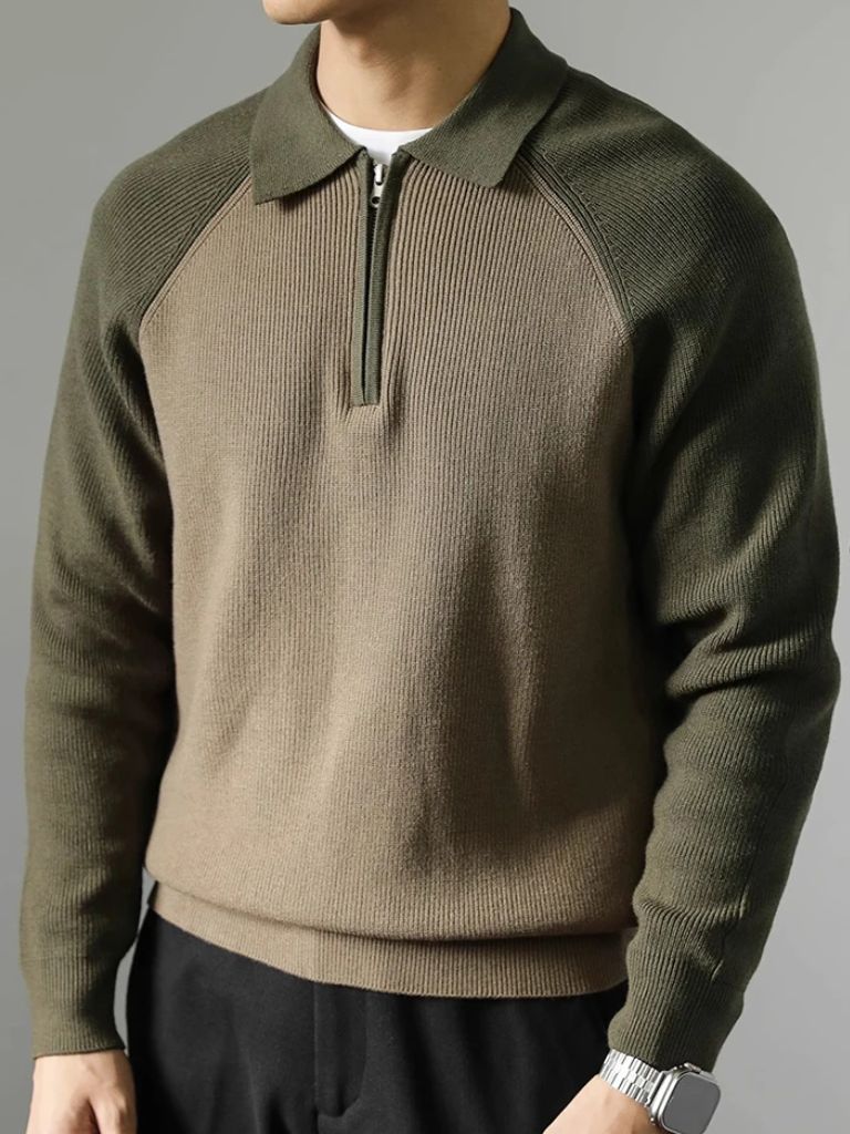 Pull Zippé Raglan - Cross & Crown