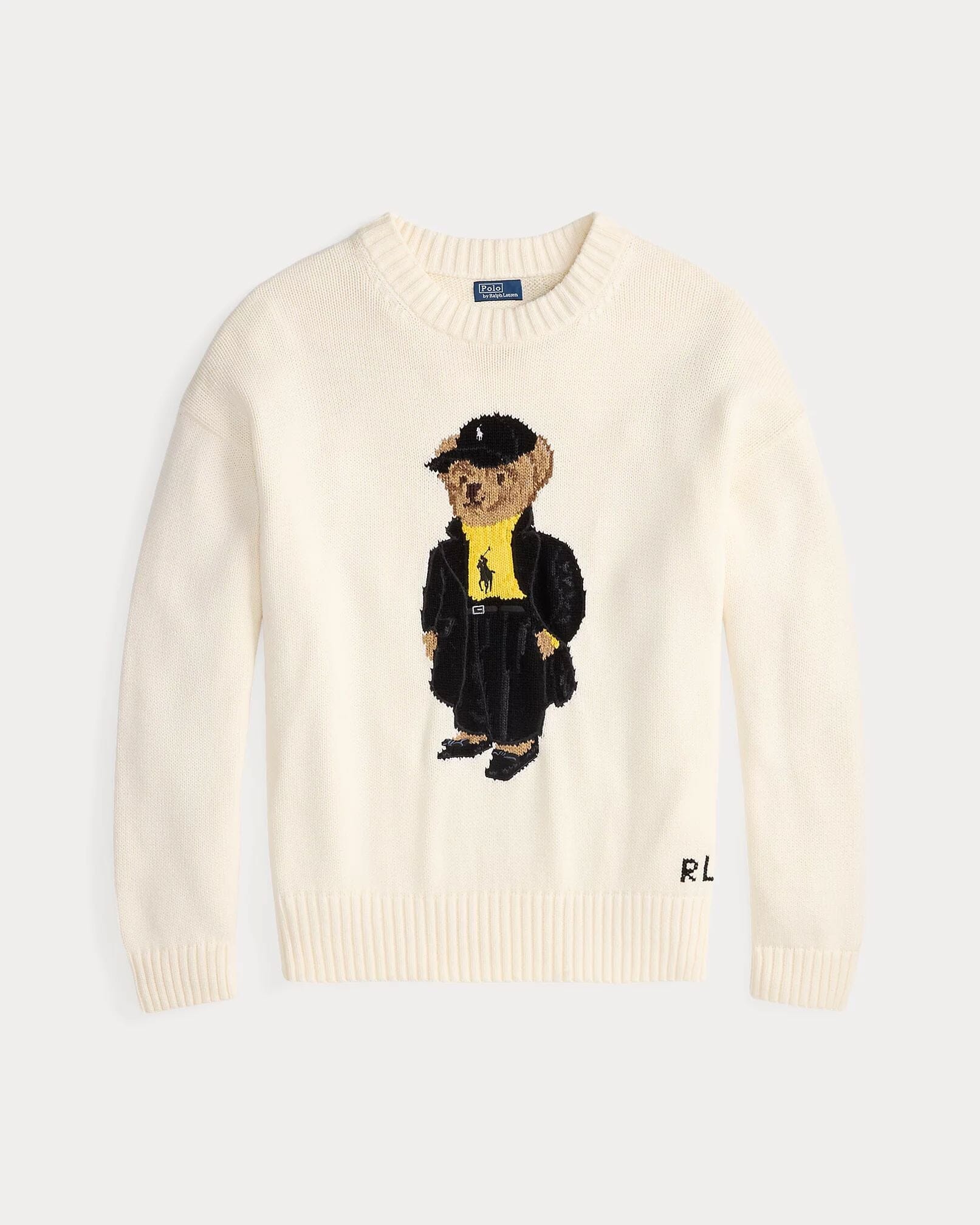 Men's Polo Bear Cotton Crewneck Sweater