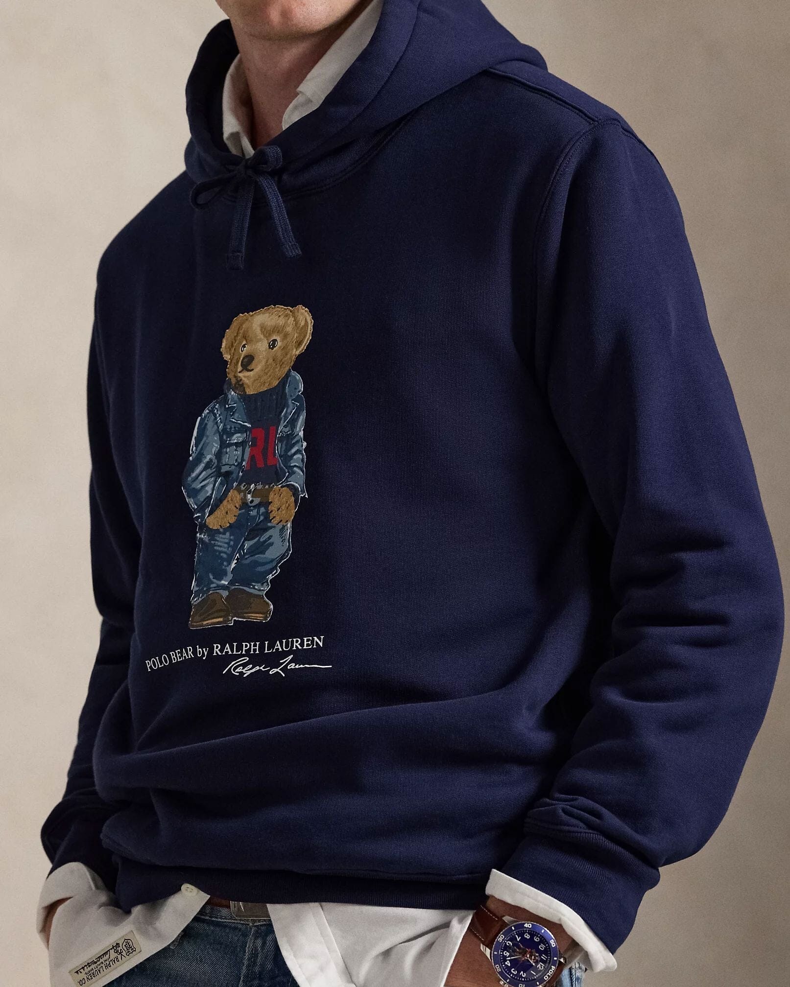 Men's Polo Bear Fleece Hoodie