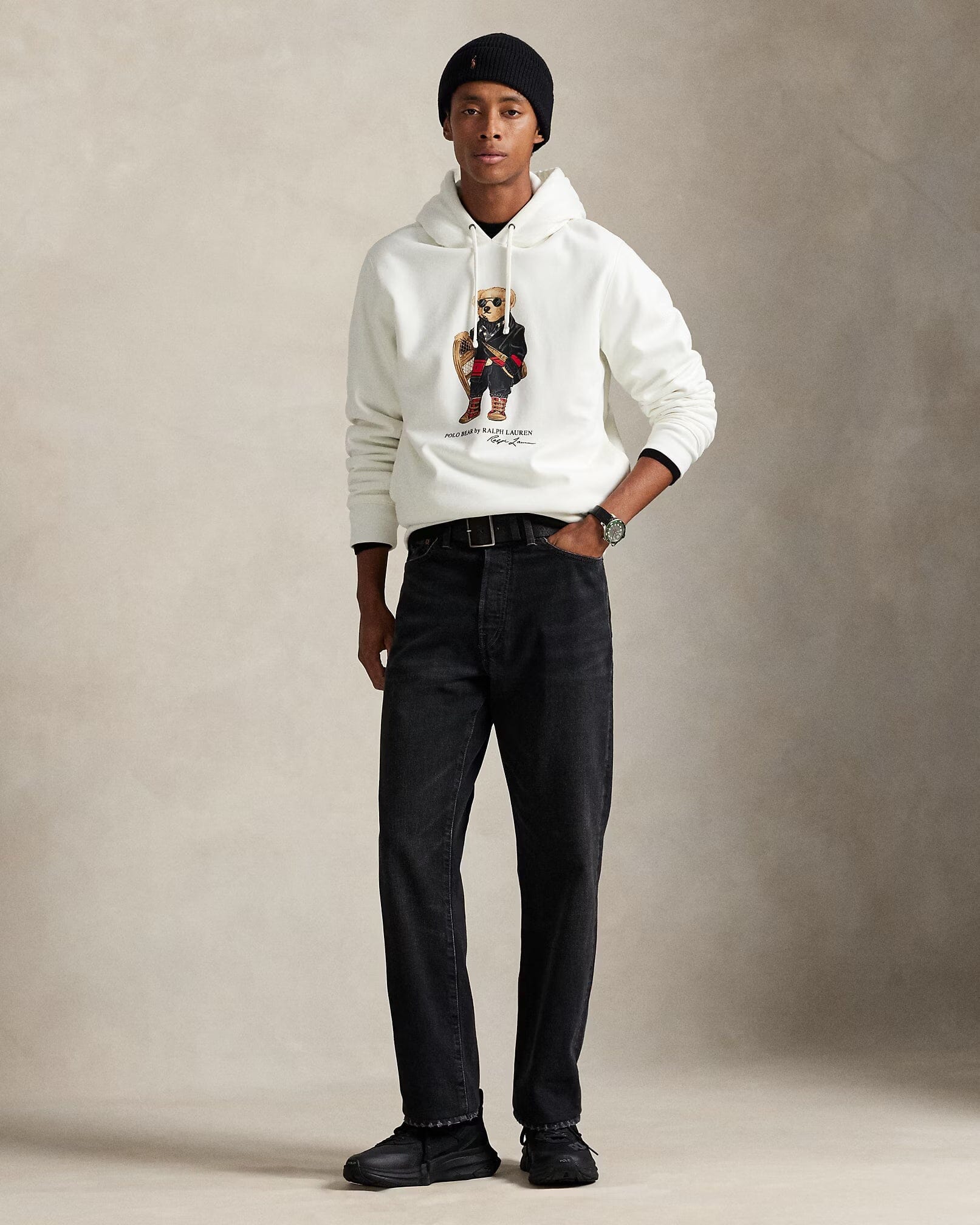 Men's Polo Bear Fleece Hoodie