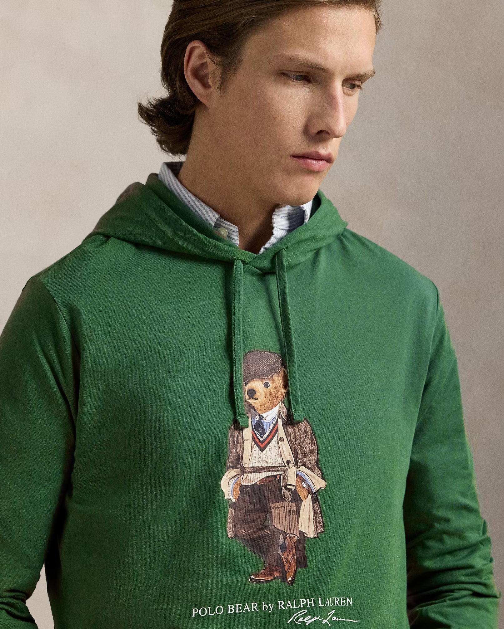 Men's Polo Bear Jersey Hoodie T-Shirt