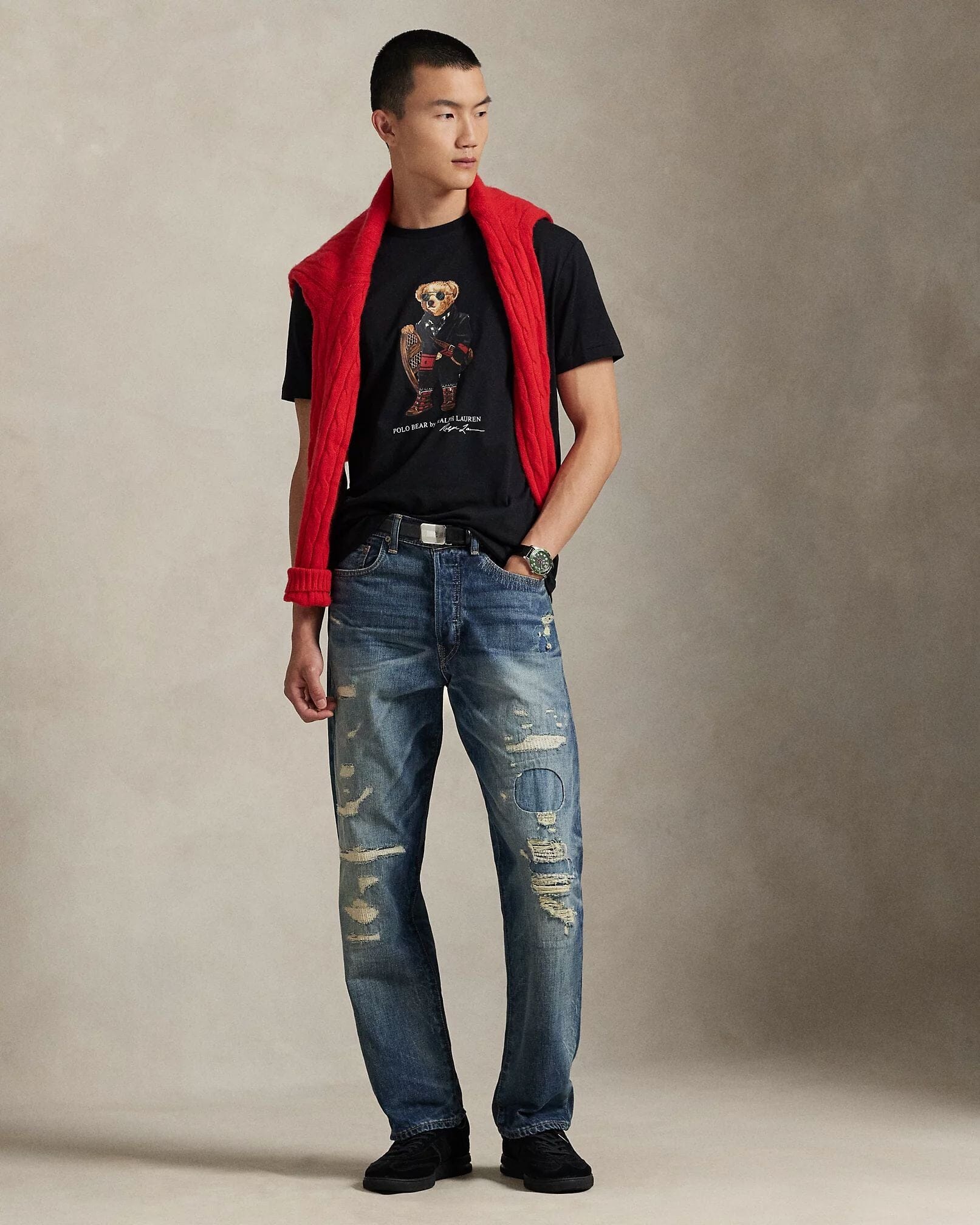 Men's Polo Bear Jersey T-Shirt Classic Fit