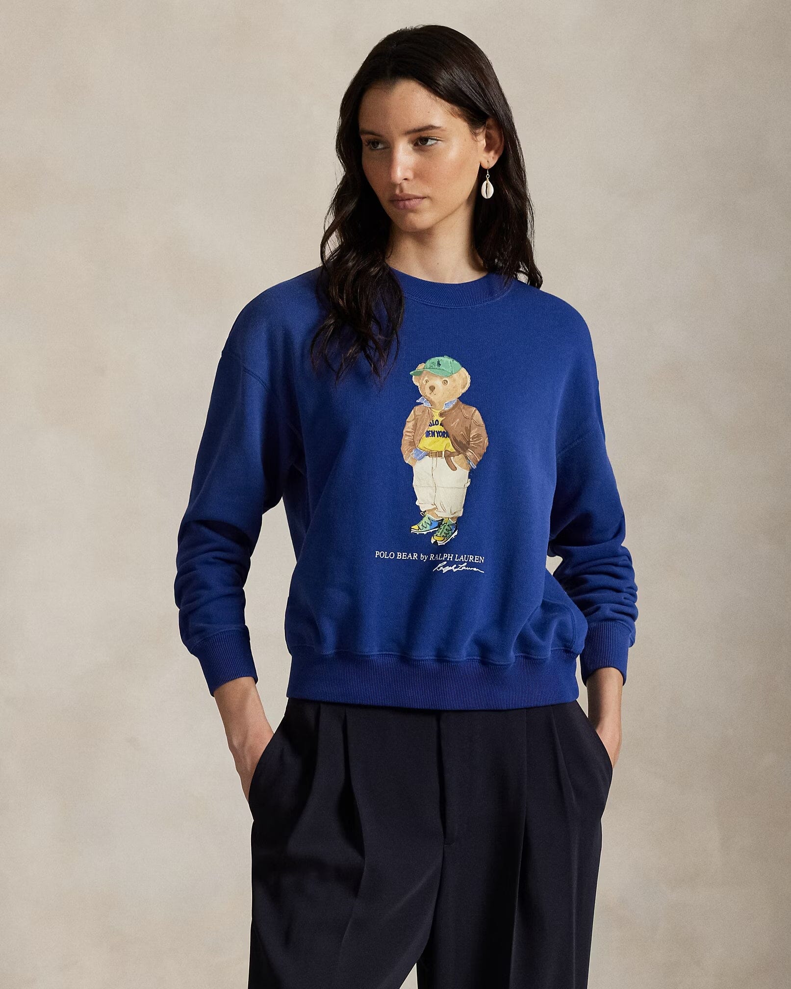 Men's Polo Bear Lightweight Fleece Crewneck