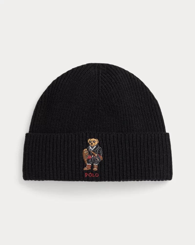 Men's Polo Bear Rib-Knit Beanie