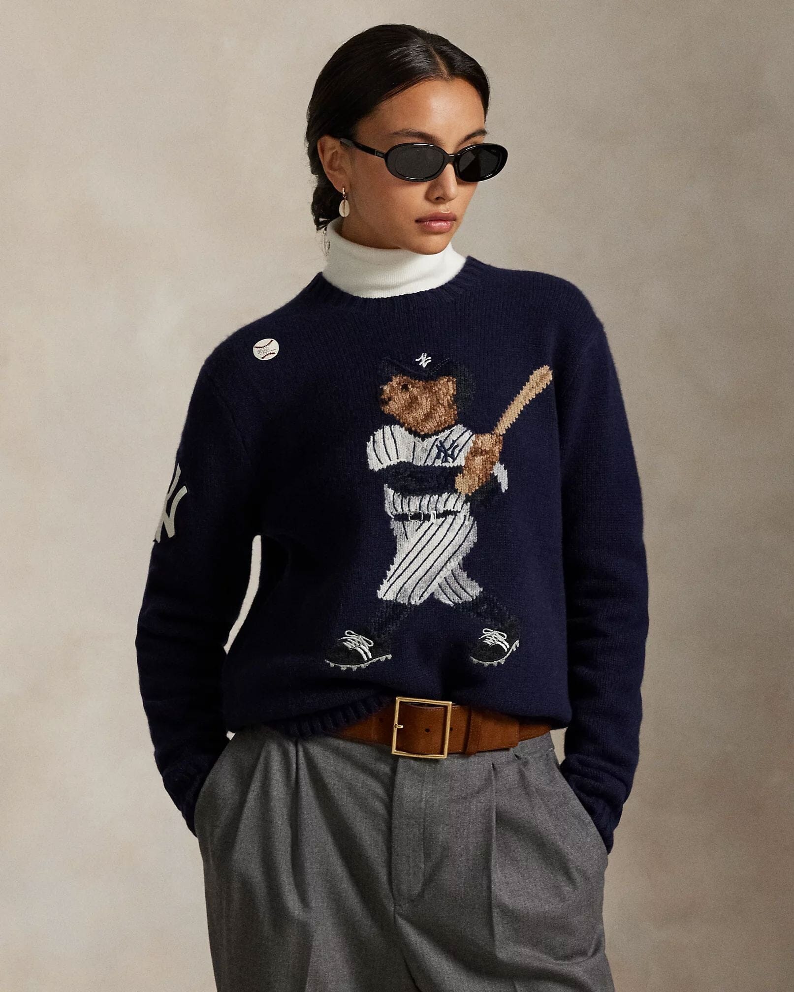 Men's Polo Bear Yankees Sweater