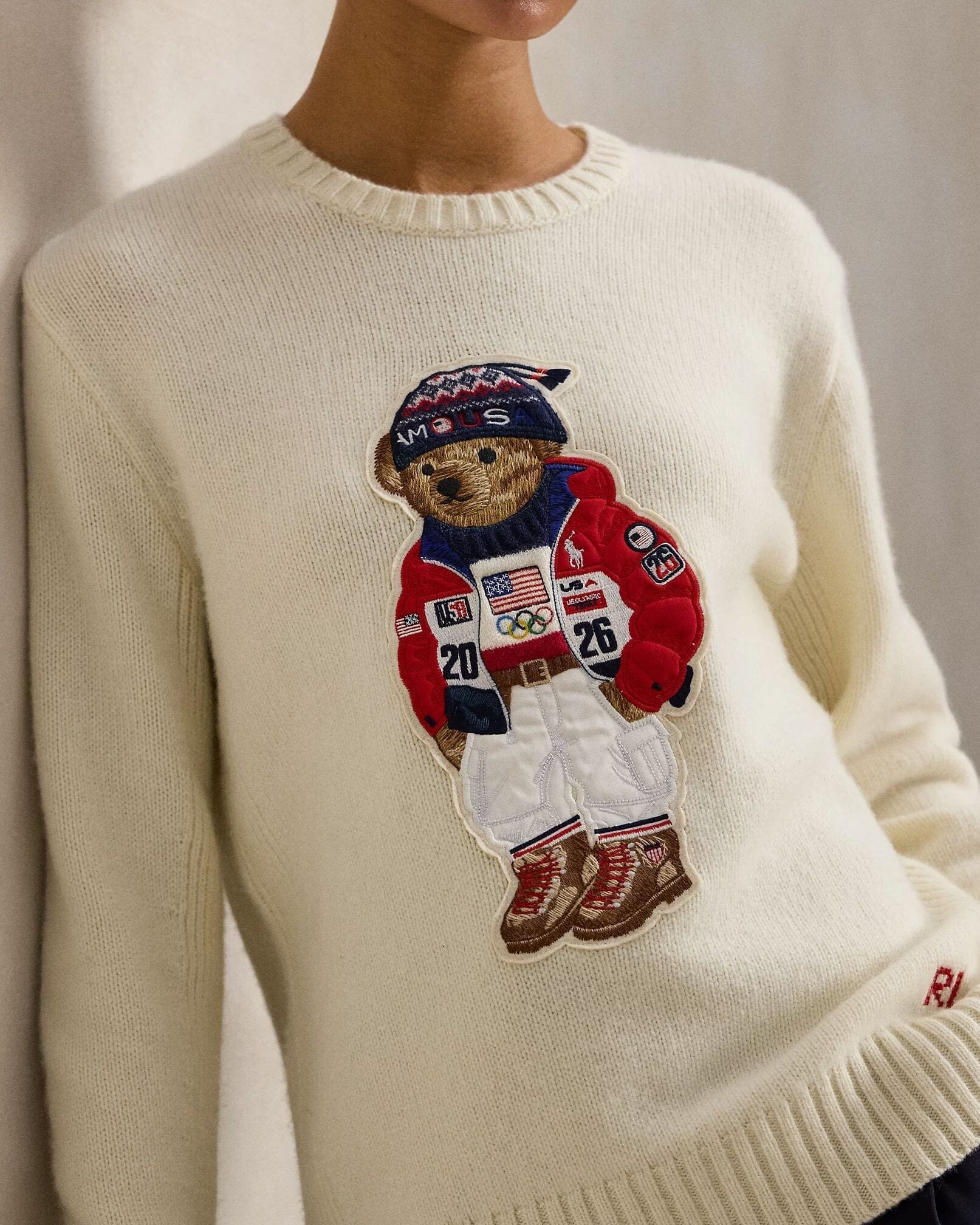 Men's Team USA Polo Bear Sweater