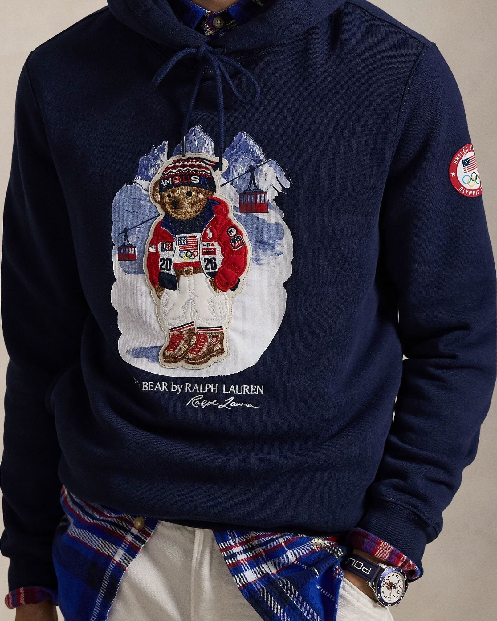 Men's Team USA Polo Bear Hoodie