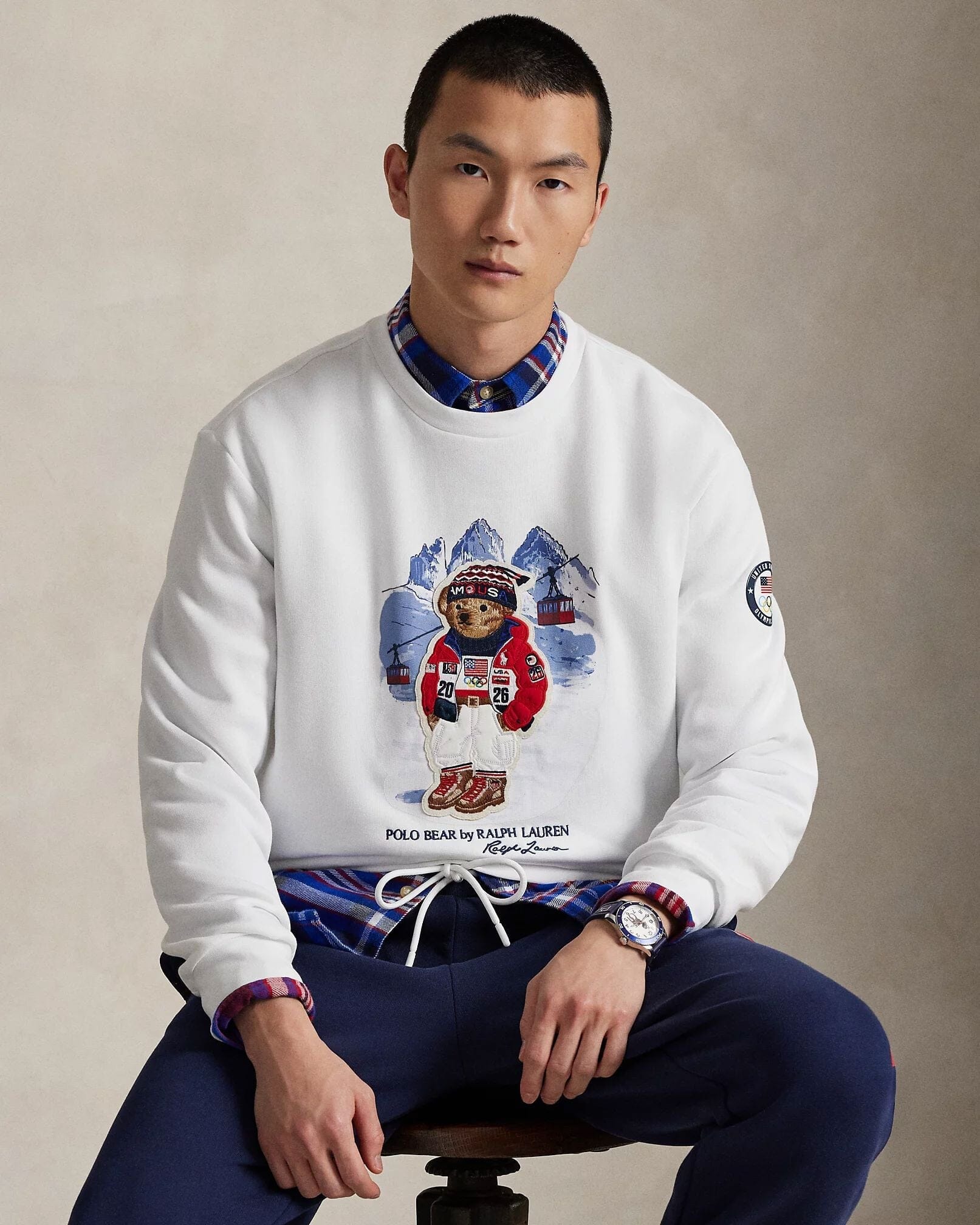 Men's Team USA Polo Bear Sweatshirt