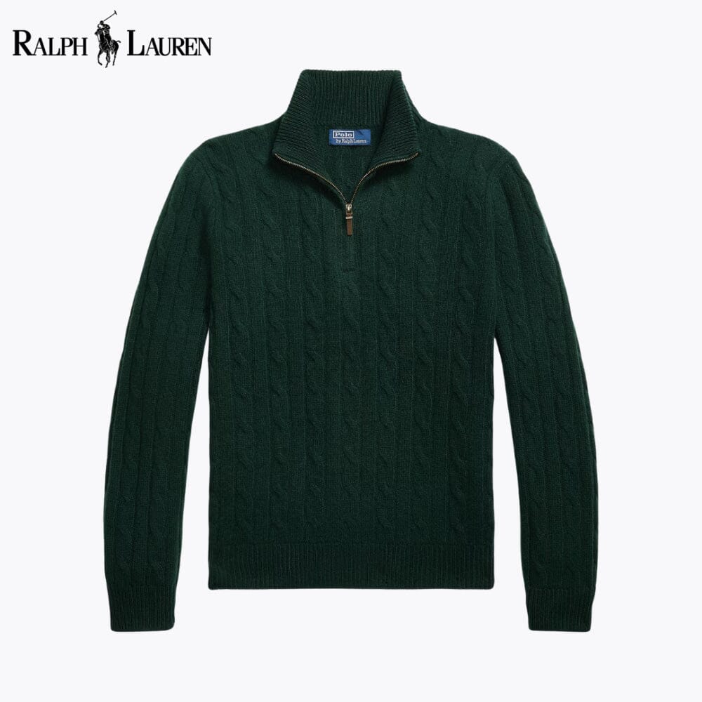 Men's Cable-Knit Cashmere Quarter-Zip Jumper