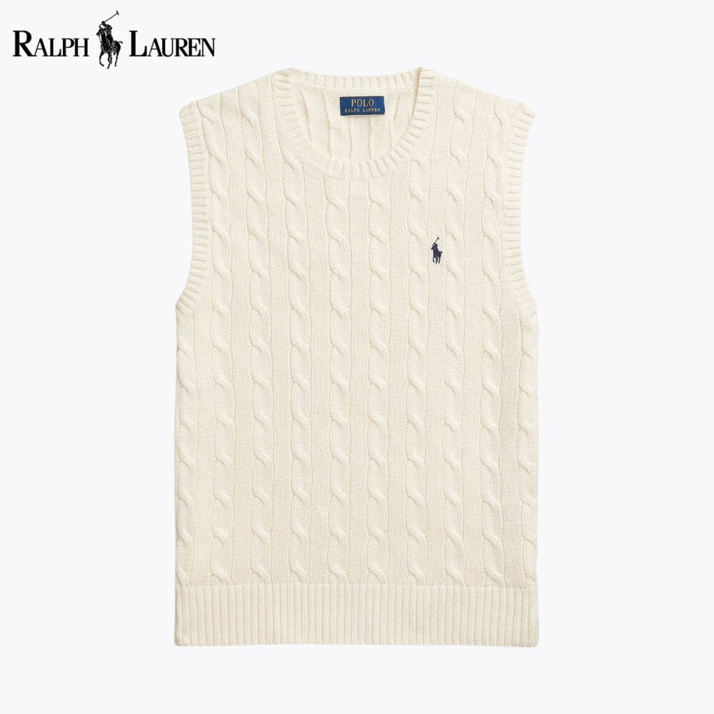 Men's Cable-Knit Cotton Sweater Vest
