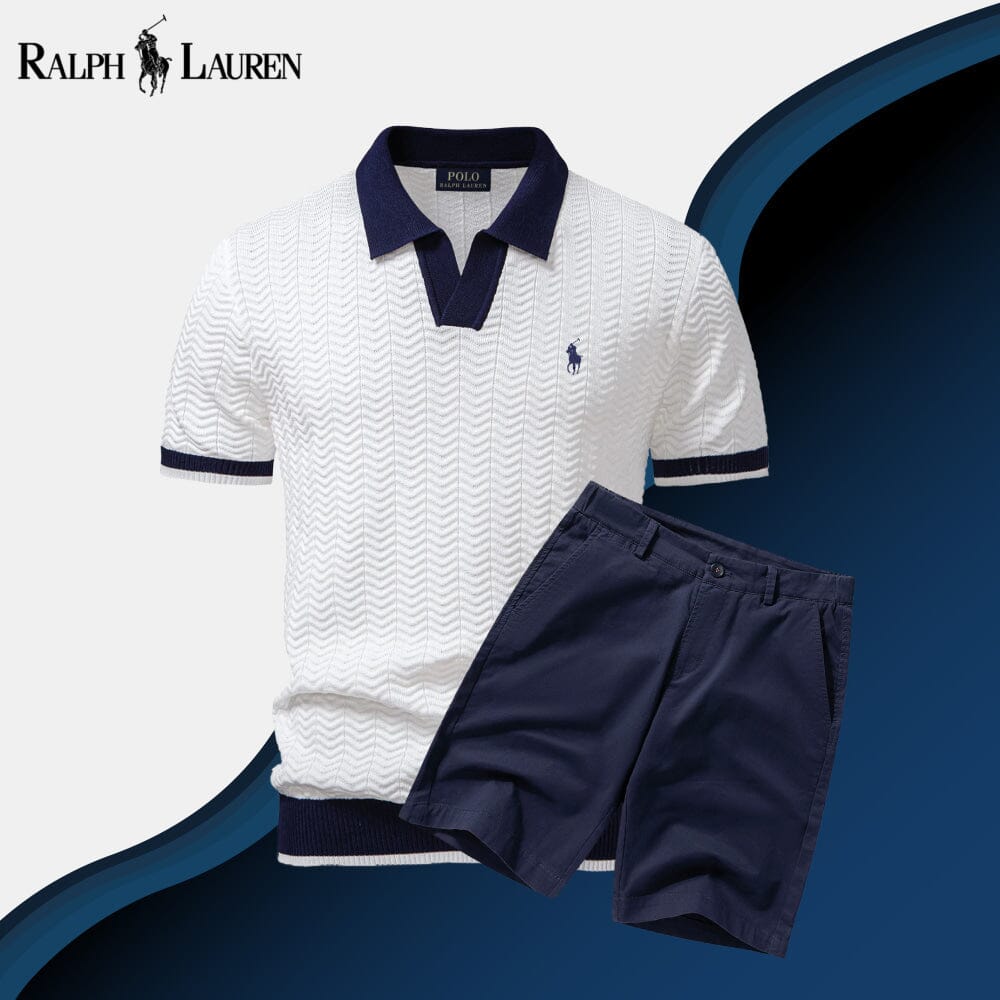 Men's Old Money Polo Shirt + Shorts Set