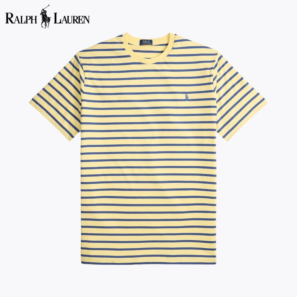 Men's Striped Jersey Crewneck T-Shirt