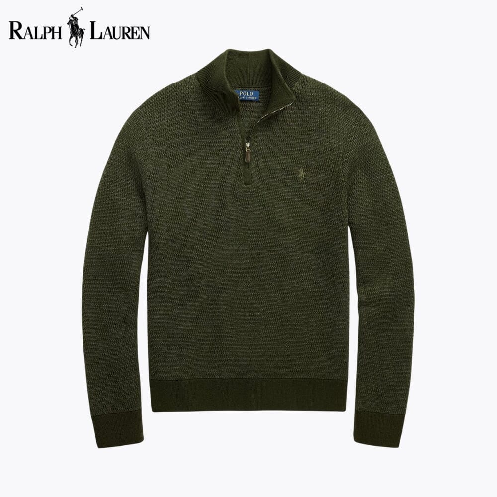 Men's Washable Wool Quarter-Zip Sweater