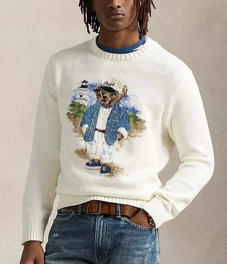 Men's Sweater | Blue Polo Bear