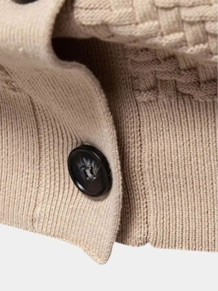 Cardigan col V en maille - Cross & Crown