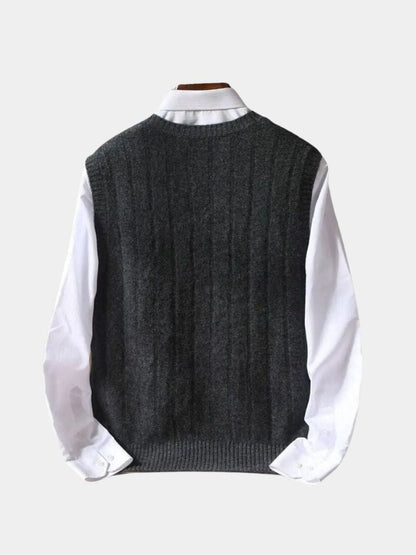 Pull sans manches 100% Laine Mérinos - Cross & Crown