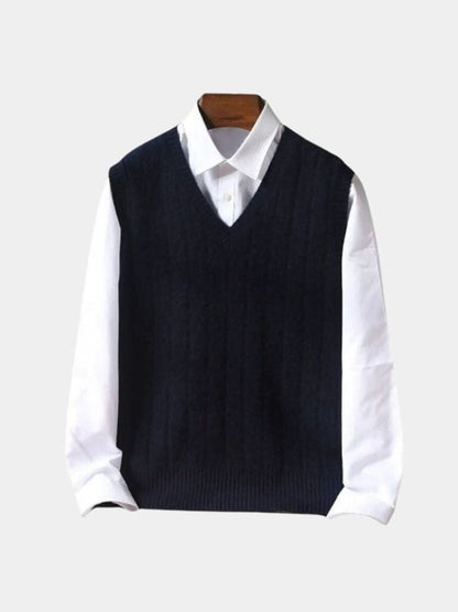 Pull sans manches 100% Laine Mérinos - Cross & Crown