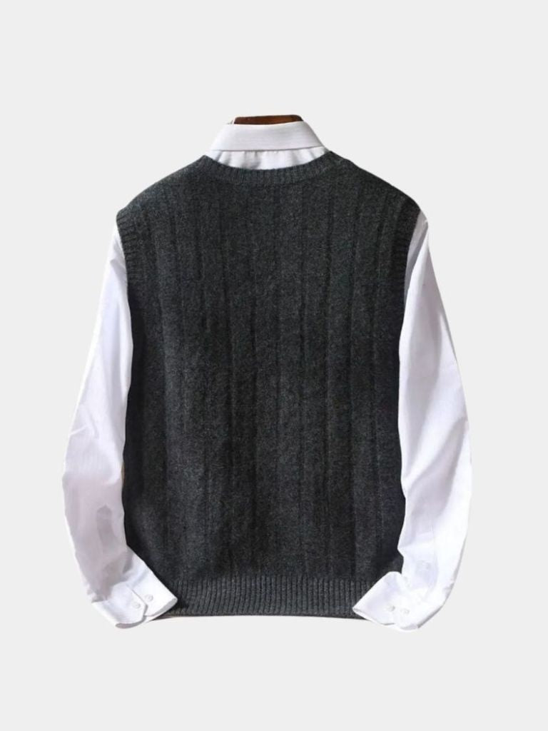 Pull sans manches 100% Laine Mérinos - Cross & Crown