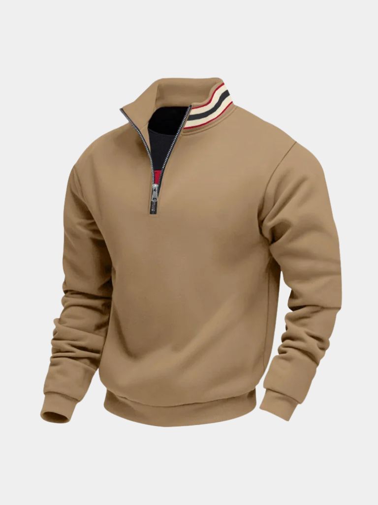 Pull Col Montant Rayé Regent - Cross & Crown