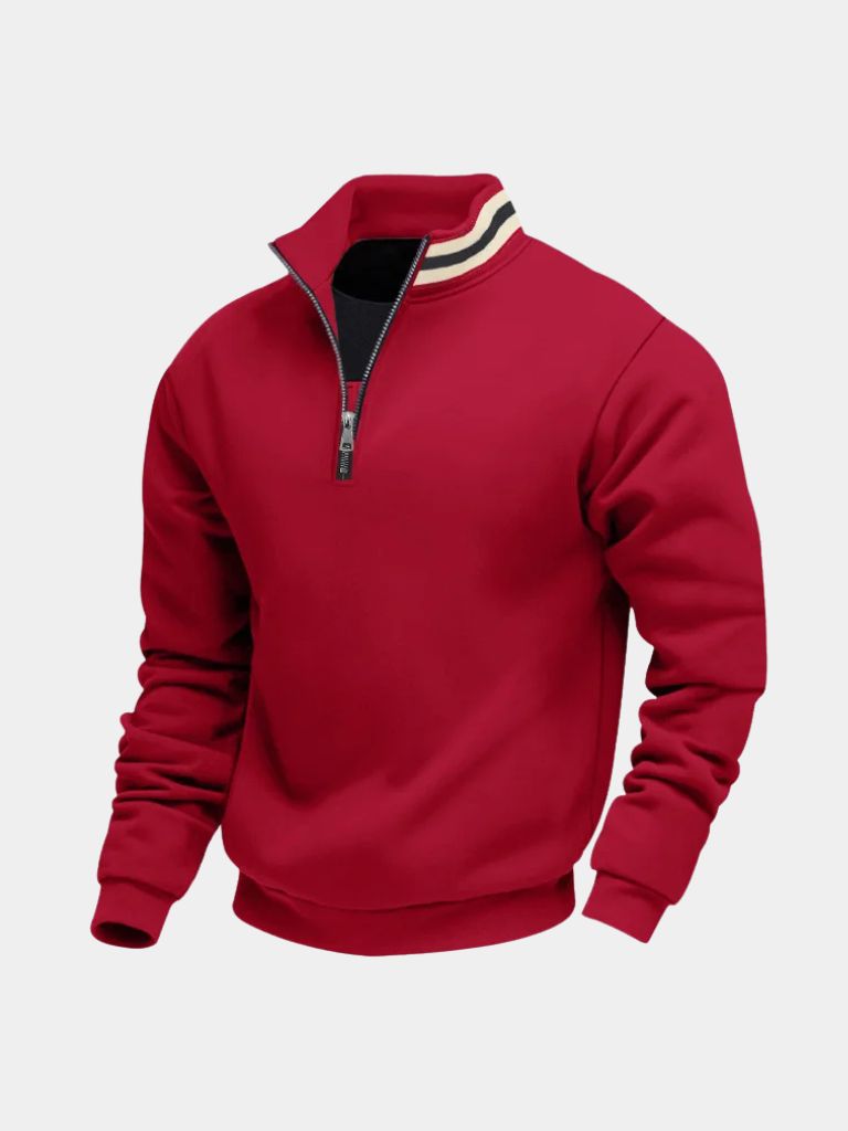 Pull Col Montant Rayé Regent - Cross & Crown