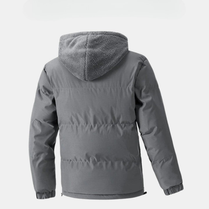 Men's Padded Winter Jacket with Fleece Hood || CLEARANCE SALE