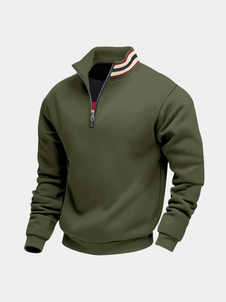 Pull Col Montant Rayé Regent - Cross & Crown