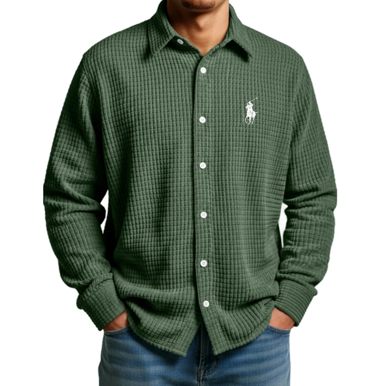 Men's 2026 Comfort Waffle Weave Shirt - Clearance Sale