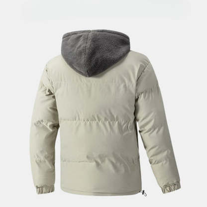 Men's Padded Winter Jacket with Fleece Hood || CLEARANCE SALE