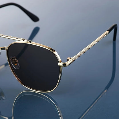 Lucent Titanium Square Sunglasses
