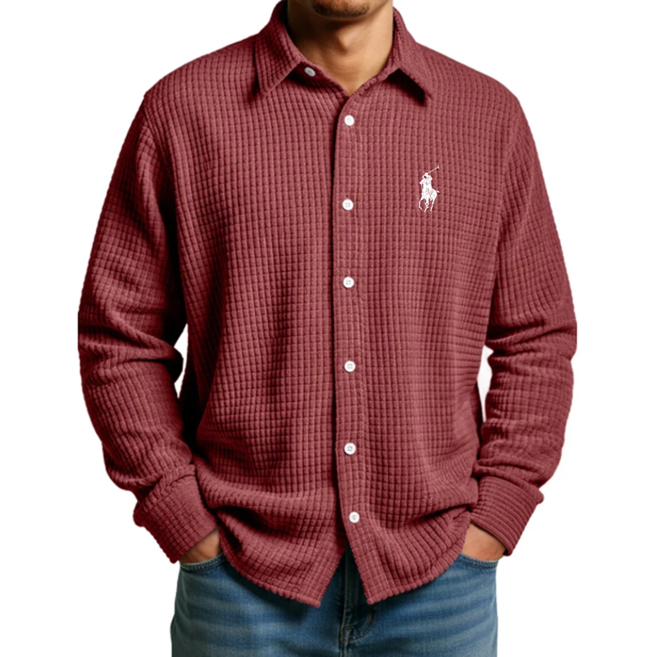 Men's 2026 Comfort Waffle Weave Shirt - Clearance Sale