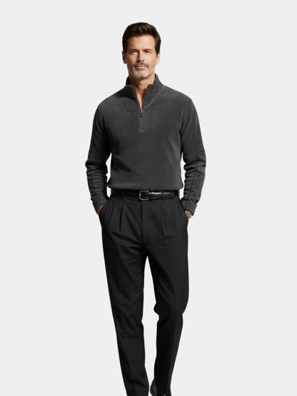 Pull Col Zippé Alpine - Cross & Crown