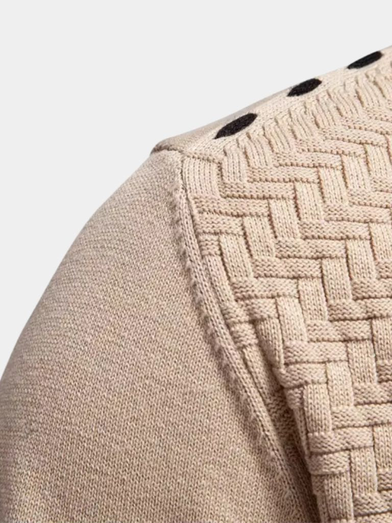Cardigan col V en maille - Cross & Crown