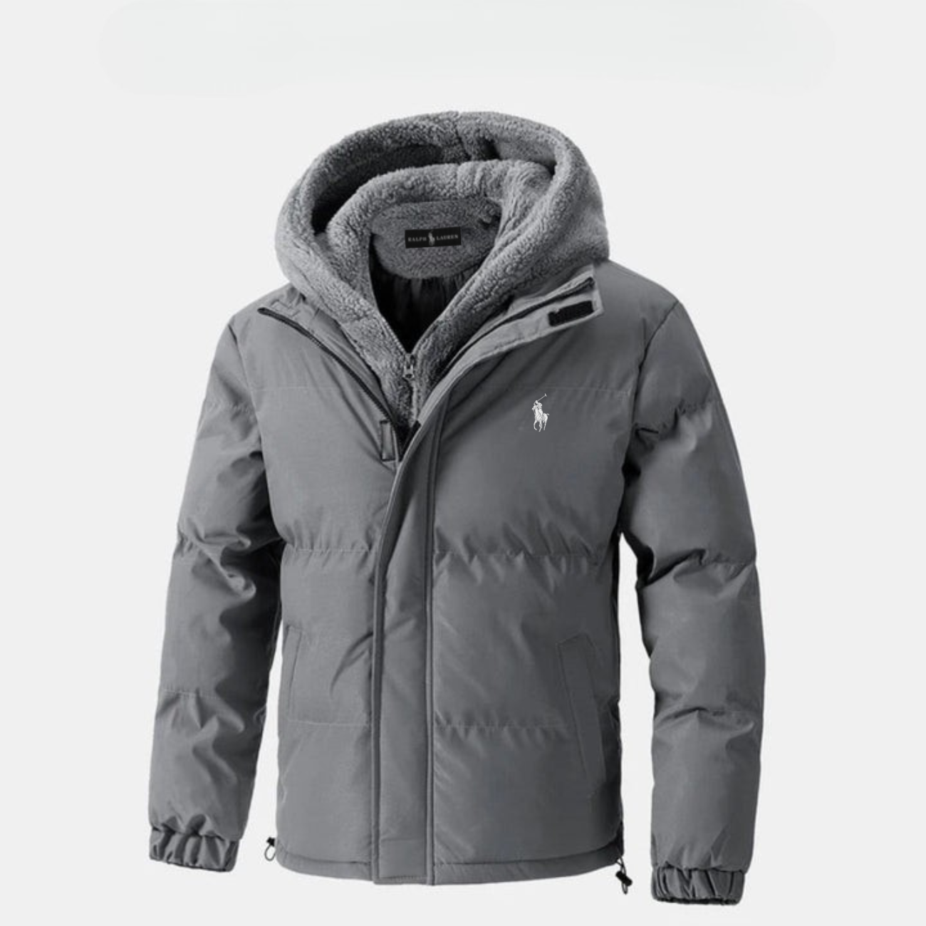 Men's Padded Winter Jacket with Fleece Hood || CLEARANCE SALE
