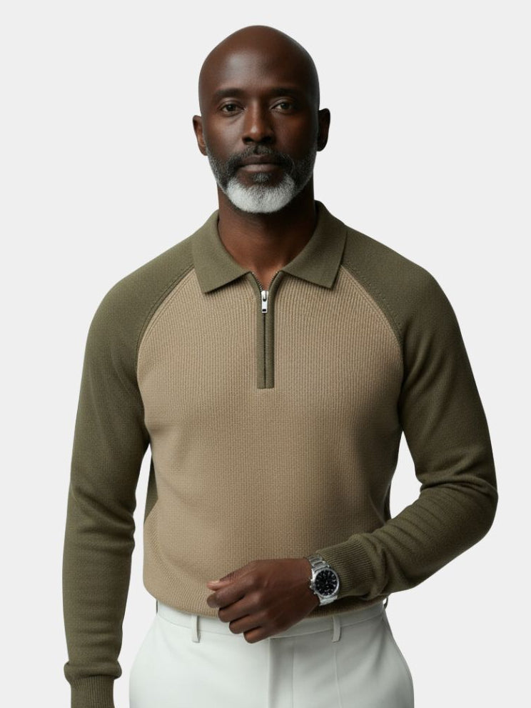 Pull Zippé Raglan - Cross & Crown
