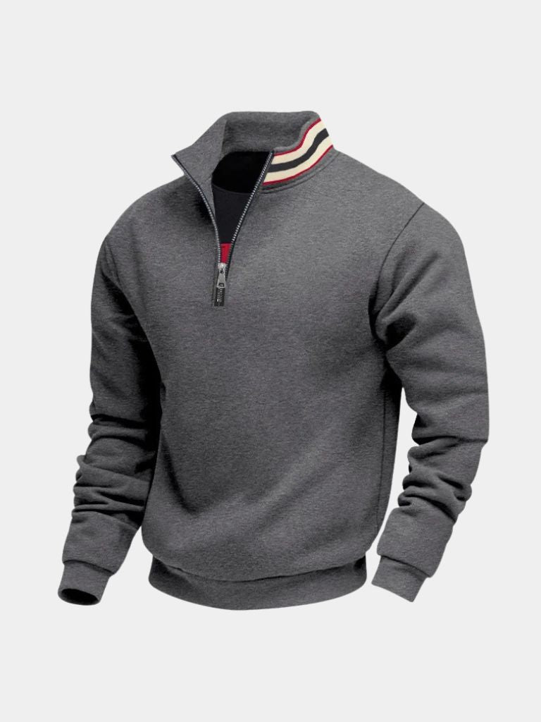 Pull Col Montant Rayé Regent - Cross & Crown